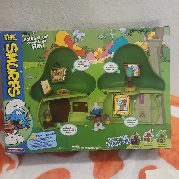 The Smurfs Painter Smurf Mushroom House Playset Jakks Pacific